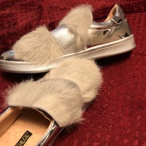 Chase andChloe Tennis shoes athletic shoes silver